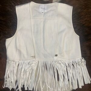 White Fringe Vest